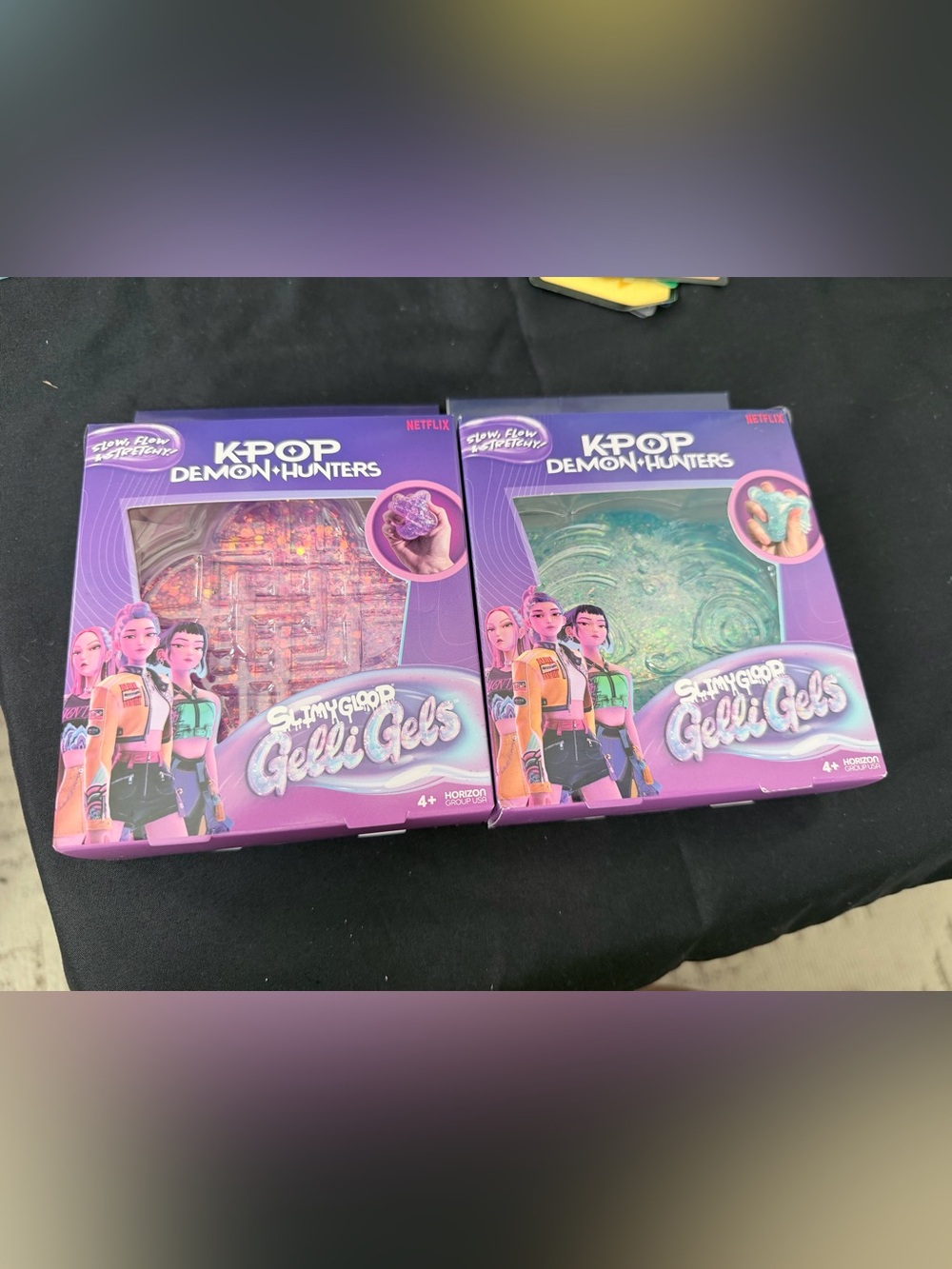 Kpop Demon hunter Bundle of 2 Gelli Gels Kids Toy - Purple & Teal